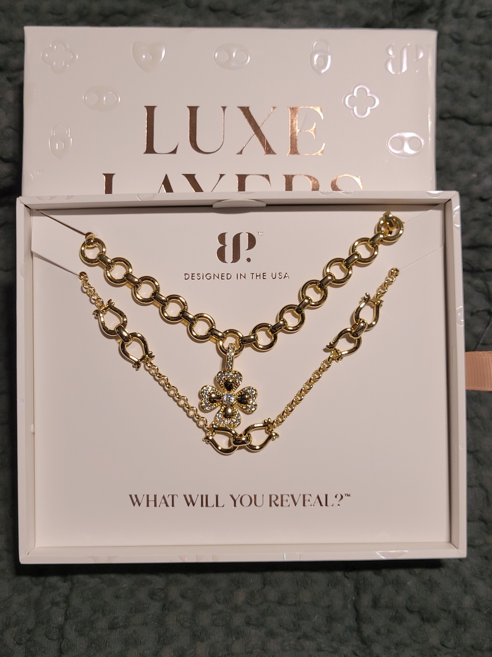 FREE OG W/purchase - Luxe Layers Gold Layered Clover Necklace